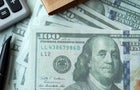 dollar currency on bank desk 