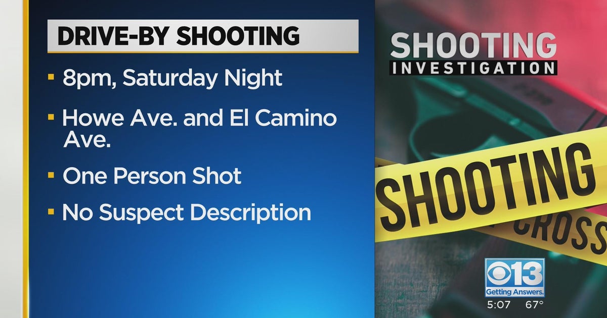 1 shot in drive-by in Arden-Arcade area