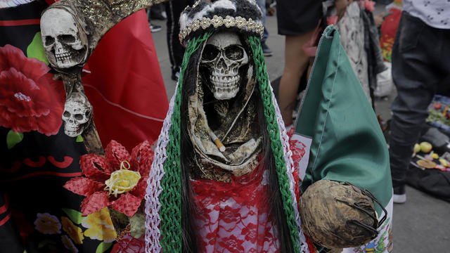 Santa Muerte's Followers Visit Her Temple In Tepito, Mexico City 