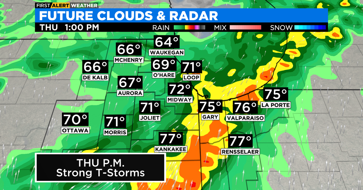 Chicago First Alert Weather: A few showers expected Wednesday - CBS Chicago