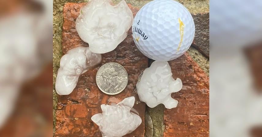 First Alert Weather Severe thunderstorms bring golf ballsized hail to