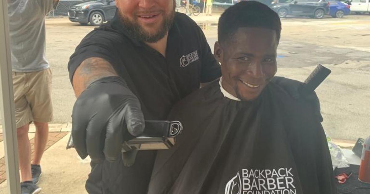 Fort Lauderdale Barber encouraging the homeless just one form up at a time