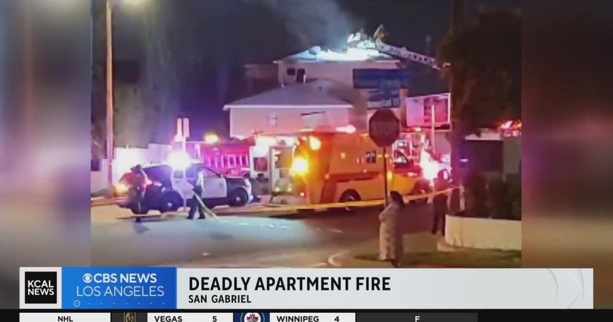 1 dead after fire breaks out at apartment in San Gabriel - CBS Los Angeles