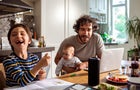 Family using a Smart Speaker 
