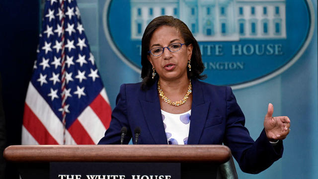 Domestic policy adviser Susan Rice speaks during the daily press briefing at the White House on Aug. 24, 2022. 