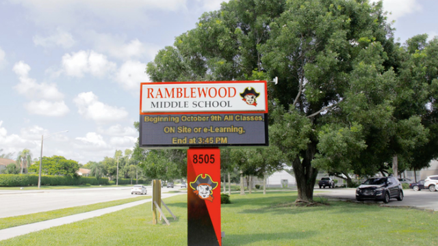 Ramblewood Middle School sign 