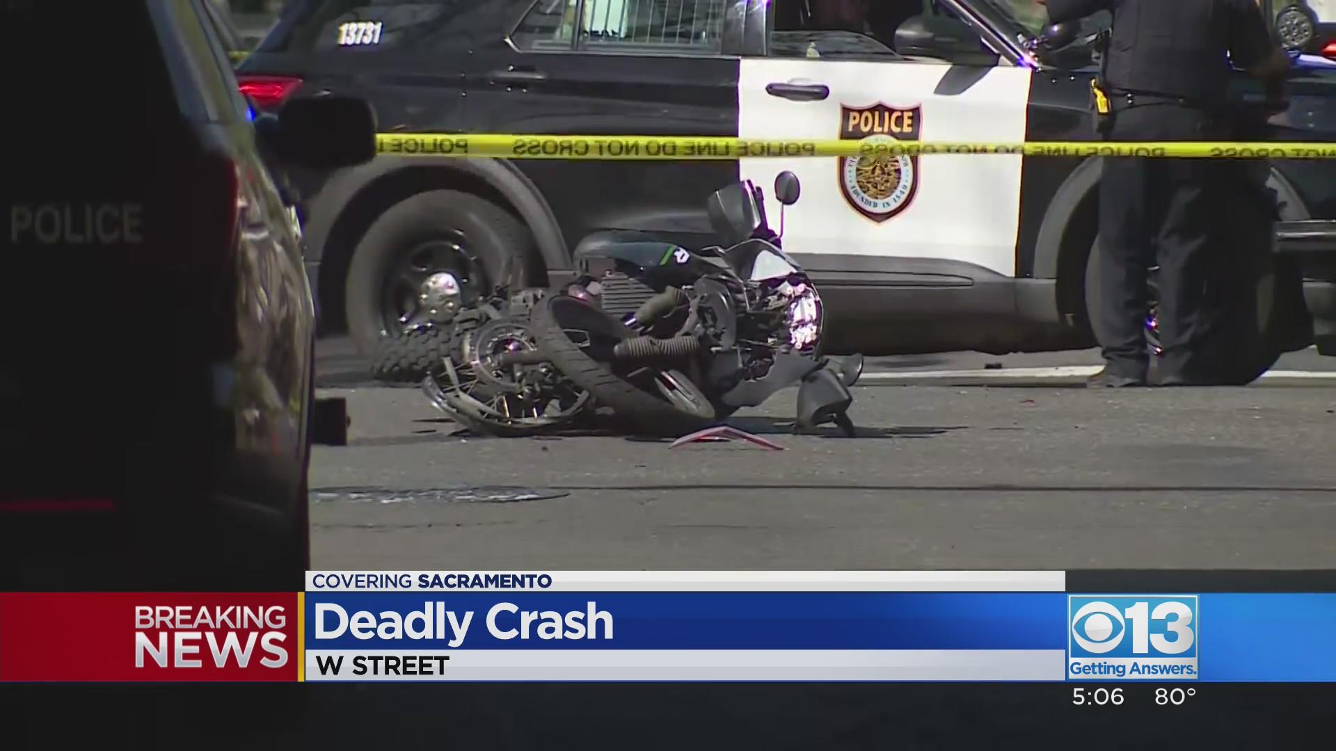 Motorcyclist killed in collision with vehicle in Sacramento