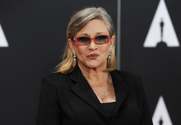 Carrie Fisher attending an awards event in 2015 