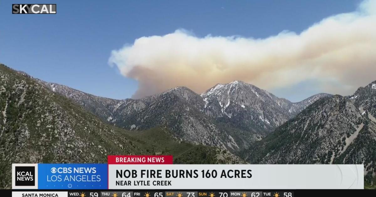 Nob Fire torches 160 acres of brush near Lytle Creek; blaze 0% ...