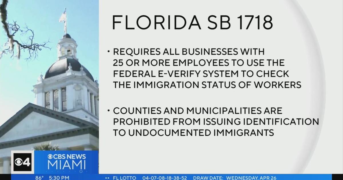 Immigration bill moving in Florida legislature CBS Miami