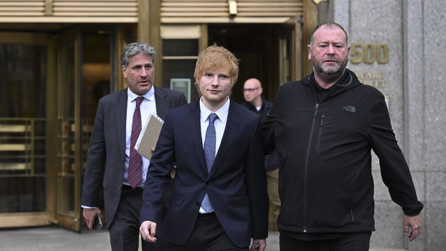 Ed Sheeran leaves the courthouse in NYC 