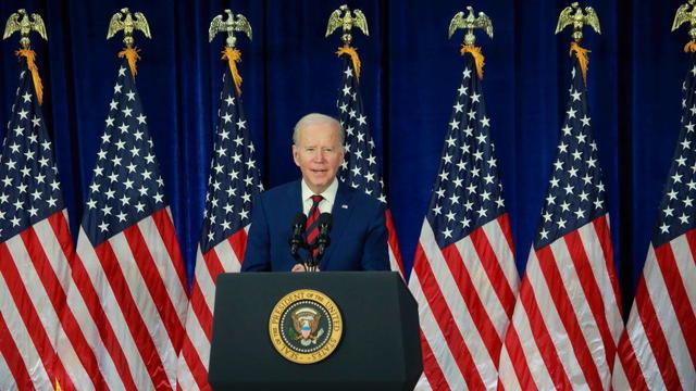 President Biden delivers remarks on reducing gun violence on March 14, 2023, in Monterey Park, California. 