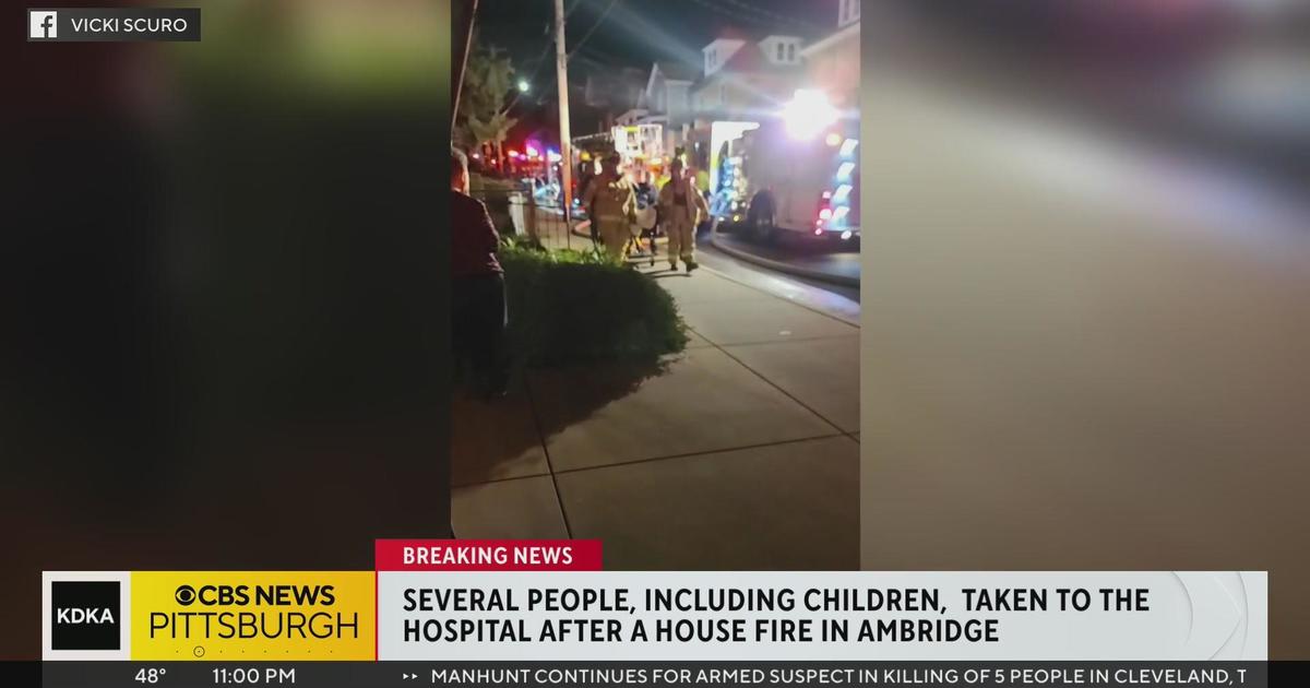 2 children, 3 adults hospitalized after house fire in Ambridge