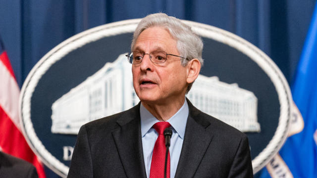 Attorney General Merrick Garland speaks during a news conference at the Department of Justice in Washington, D.C., on Tuesday, May 2, 2023. 