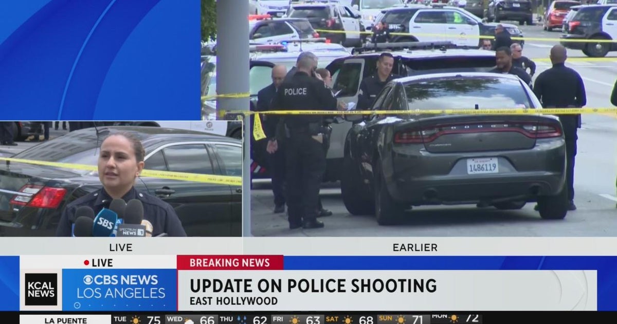 Man with knife in East Hollywood is shot by police officers - CBS Los ...