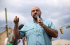 Prospect Park Mayor Mohamed Khairullah speaks in support of Palestinians in New Jersey on May 16, 2021. 