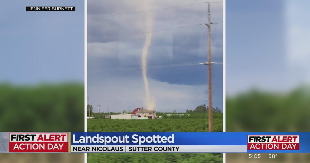 Landspout spotted in Sutter County