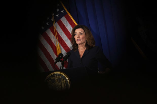 NY Gov. Kathy Hochul seen on August 11, 2021