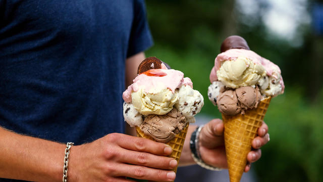 Two giant ice creams 