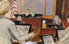 Psychologist Leslie Lebowitz, right, testifies on direct examination by E. Jean Carroll's attorney, Roberta Kaplan, left, in Manhattan federal court, Wednesday, May 3, 2023, in New York. 