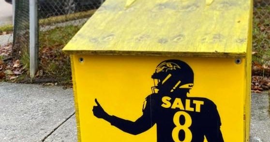 Lamar Jacksonthemed salt box makes its way to Baltimore streets CBS