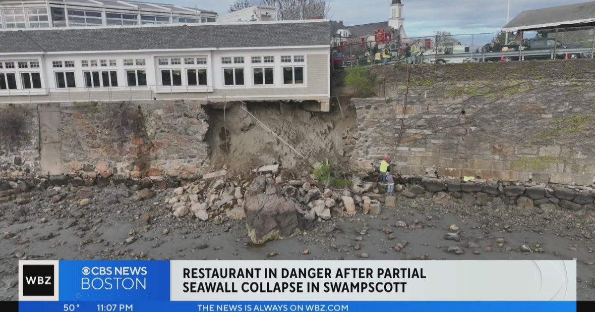 Restaurant In Danger After Partial Seawall Collapse In Swampscott CBS 