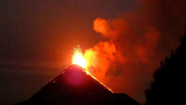 The Fuego volcano is seen erupting in Guatemala, May 4, 2023. 