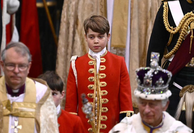 Prince George of Wales at the coronation of King Charles III 