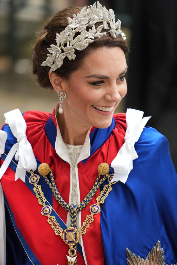 Catherine, Princess of Wales arrives ahead of the Coronation of King Charles III 