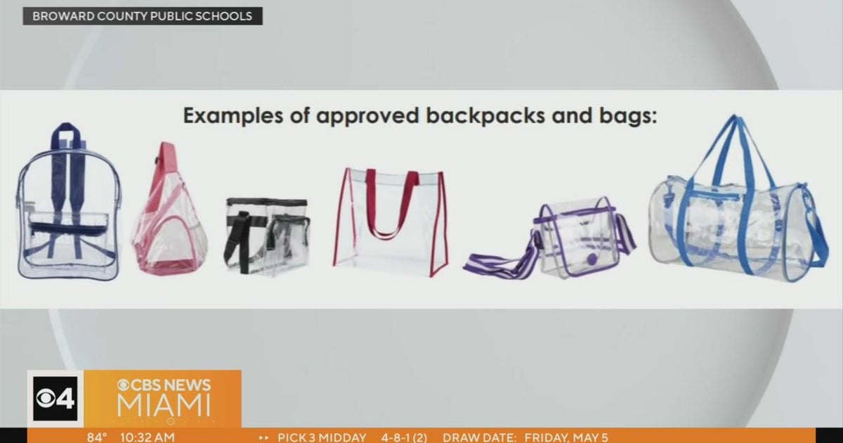 Broward public school students to only bring clear backpacks in the