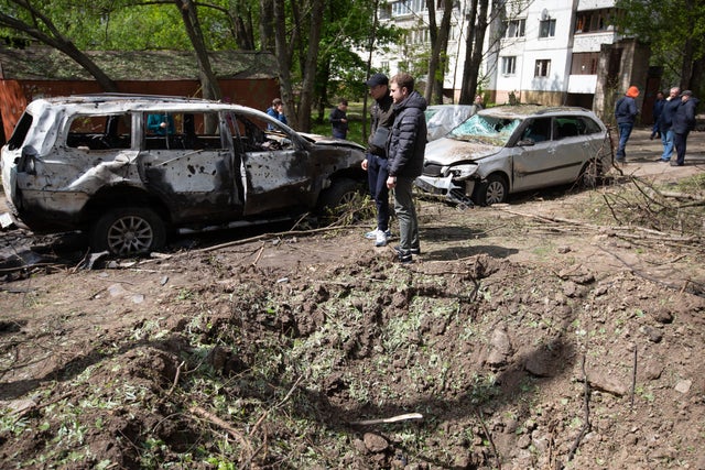 Kyiv under the attack of Russian Iranian made drones