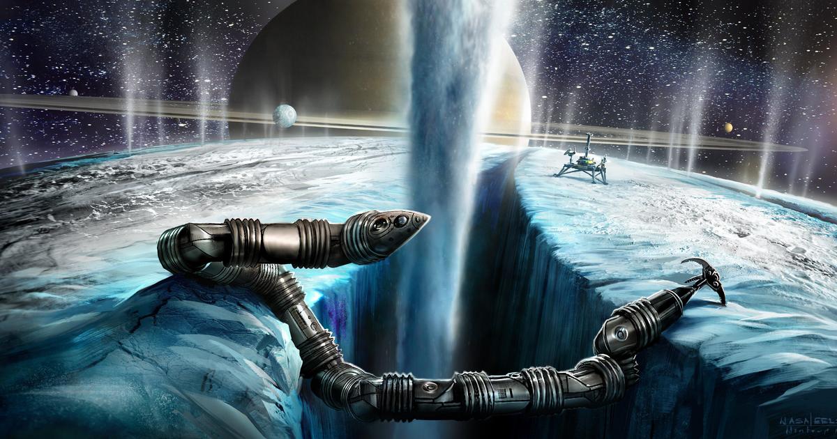 NASA is developing a snake-like robot to slither through a Saturn moon in search of life