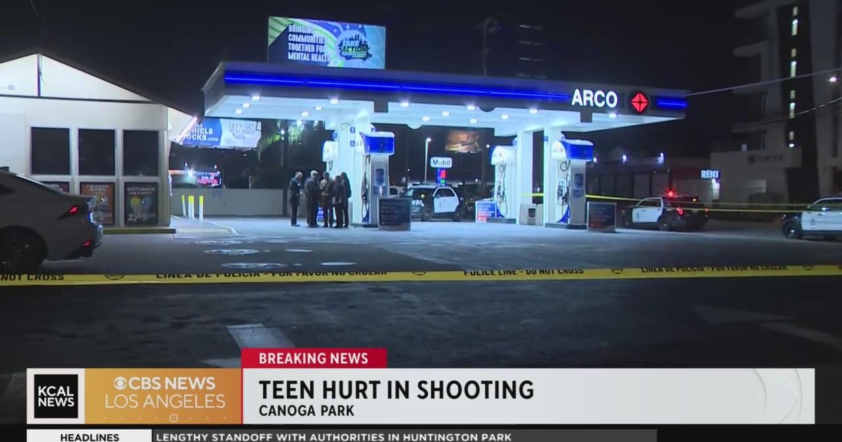 Teen shot at gas station in Canoga Park - CBS Los Angeles