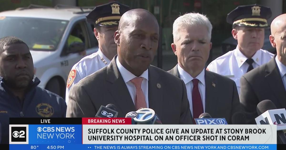 Suffolk County Police Give Update On Officer Shot In Coram - CBS New York