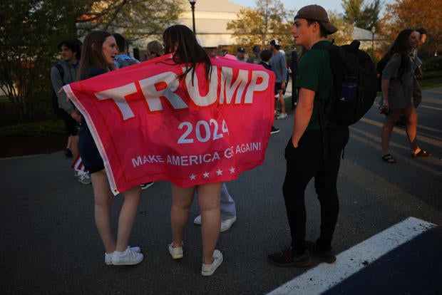 Supporters of Donald Trump in New Hampshire 