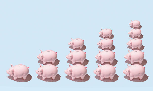 Piggy bank bar graph 