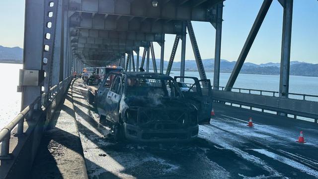 Richmond-San Rafael Bridge car fire 
