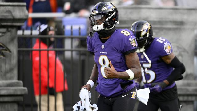 Lamar Jackson at voluntary practice for Ravens after sk