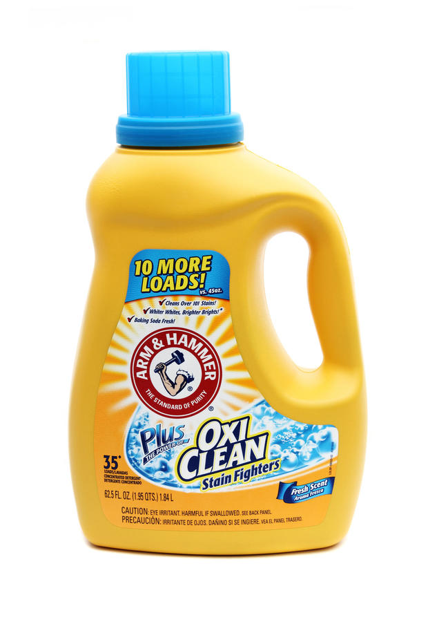 Arm and Hammer laundry detergent. 
