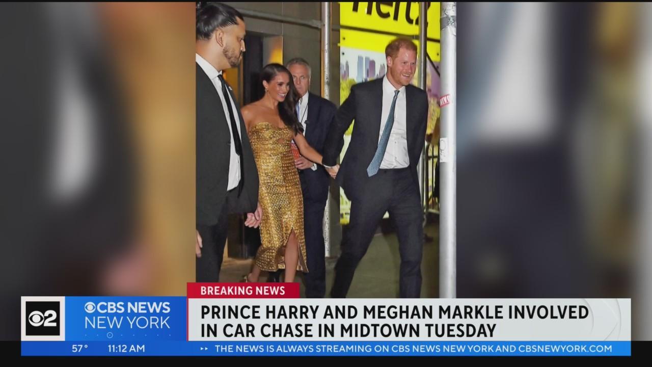 Prince Harry, Meghan involved in "near catastrophic car chase" with paparazzi in NYC, spokesperson says - CBS New York