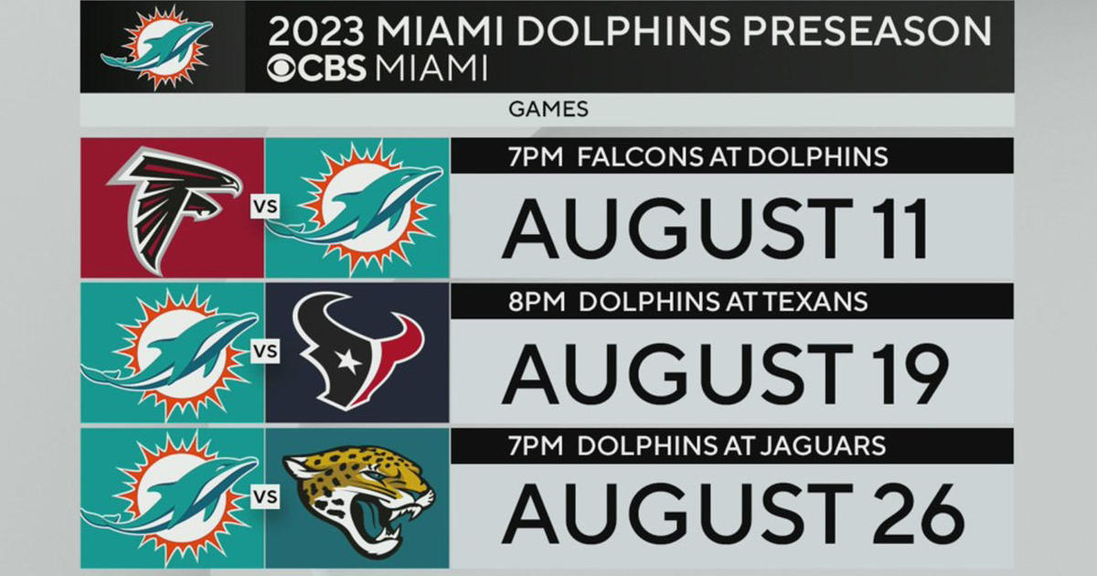 Dolphins preseaon schedule set - CBS Miami