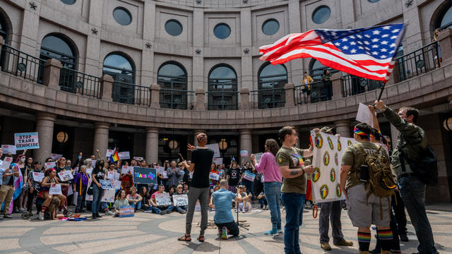 Protestors Rally At Texas Capitol Against Anti-LGBTQIA+ Legislation 