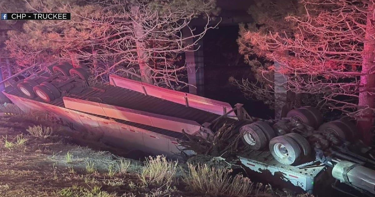 Hirschdale off-ramp from I-80 eastbound closed due to an overturned big rig