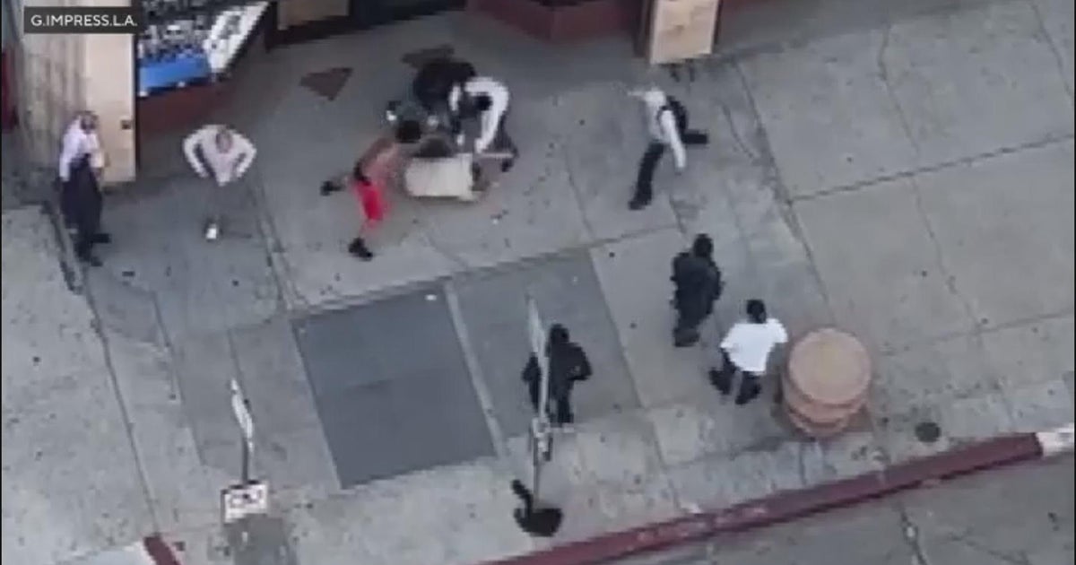 Man brutally beaten in downtown Los Angeles - CBS Los Angeles