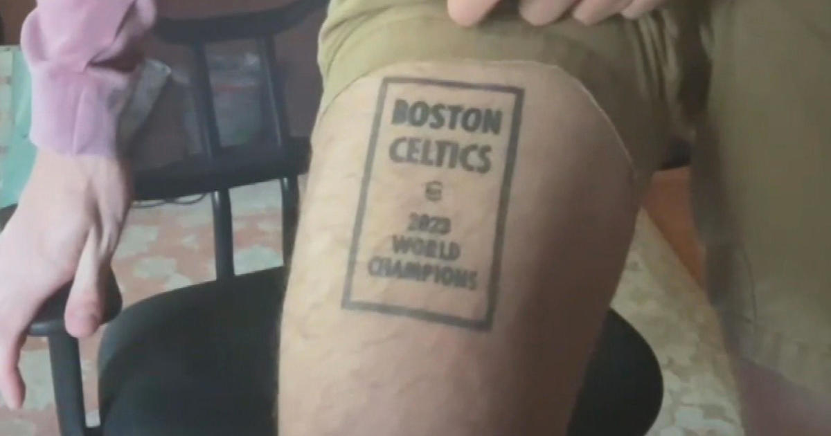 Boston Celtics Fan Tattoos 2022 Championship Banner on Arm – NBC Boston