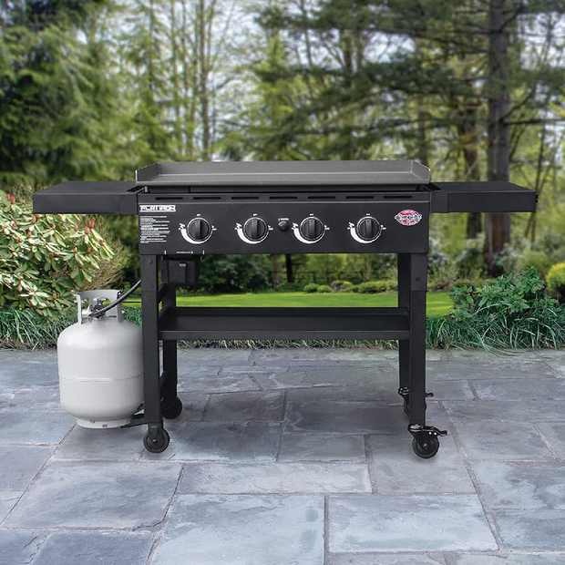 Char-Griller 4-Burner Outdoor Griddle Gas Grill with Lid 