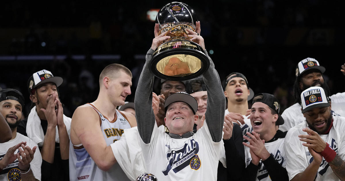 Denver Nuggets celebrate their first NBA title