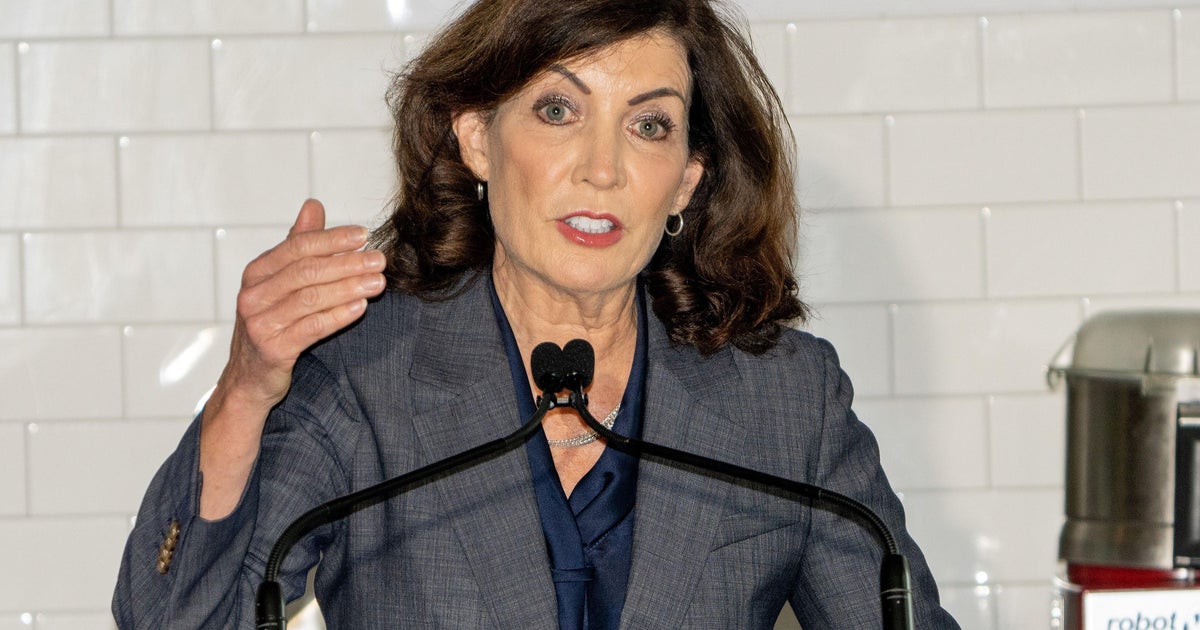 Gov. Kathy Hochul speaks at MTA board meeting CBS New York