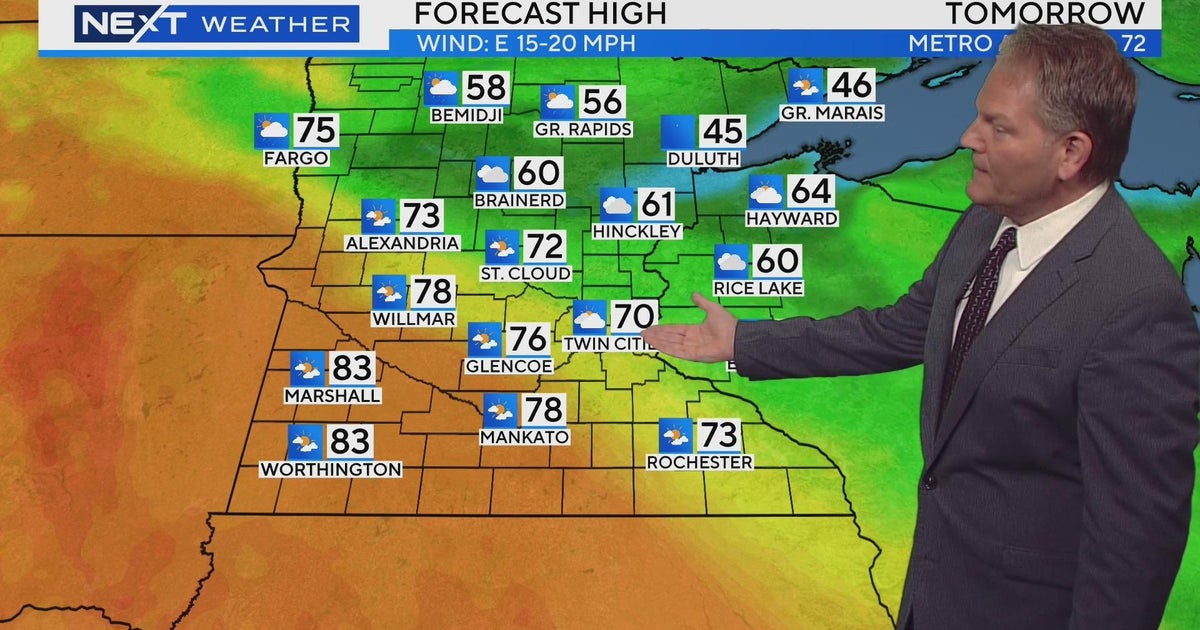 NEXT Weather: Cooler Wednesday, with isolated showers - CBS Minnesota