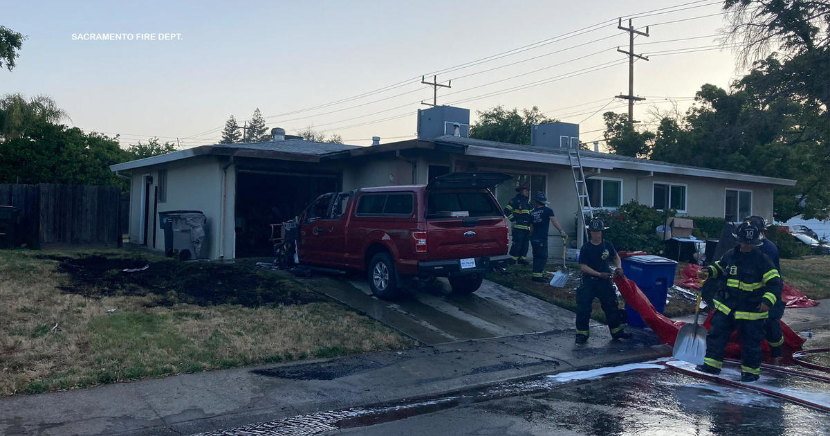 Pickup Catches Fire At Sacramento Duplex; 2 People Displaced - CBS ...